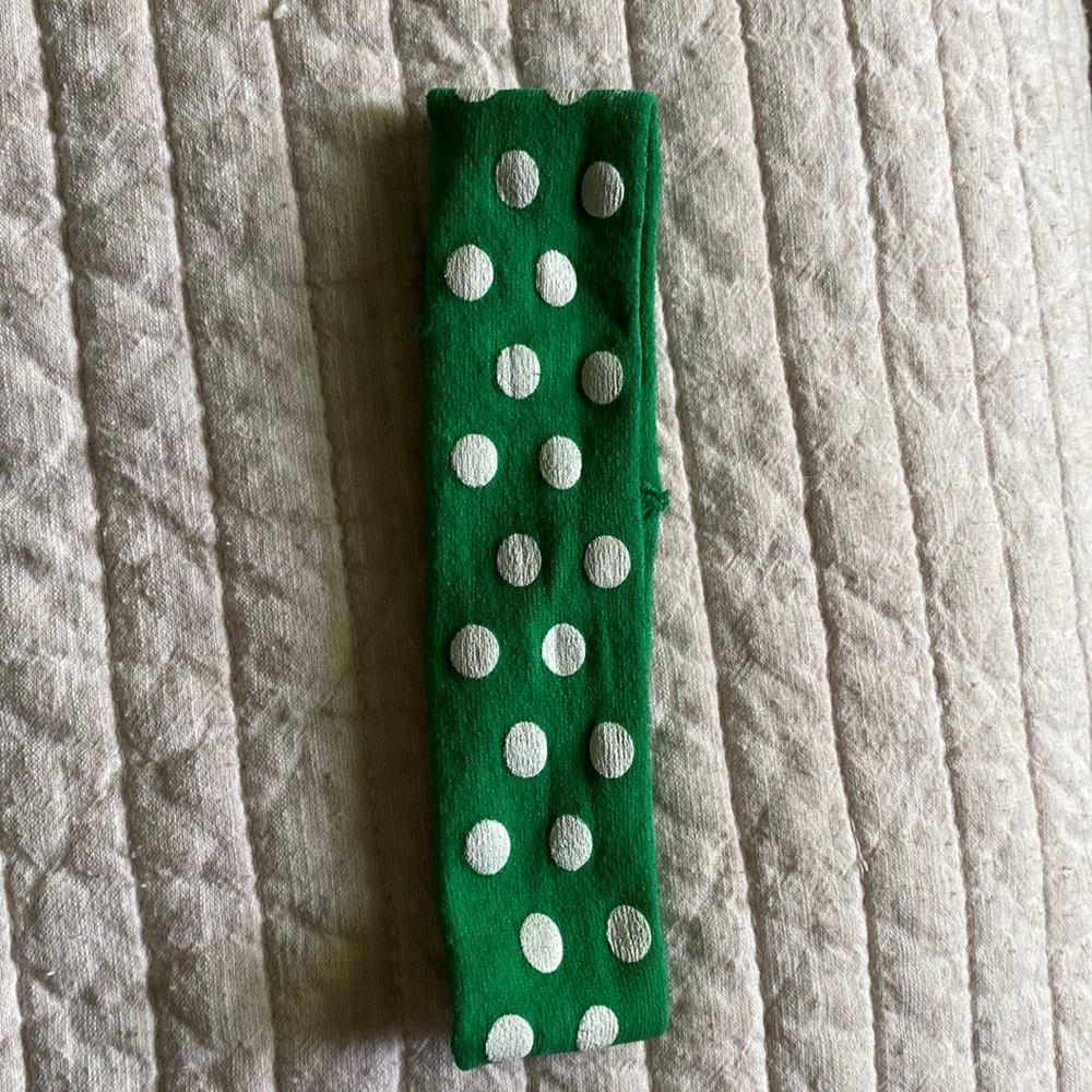 St Patricks Polkadot green headband